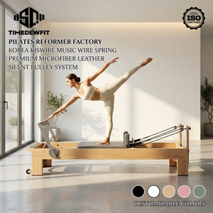 Reformer Pilates professionnel en bois de chêne avec logo personnalisé, directement de l'usine, pour studio de Pilates professionnel - Product Image 3