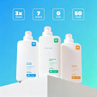 Lessive liquide concentrée 3X écologique et portable, 32 fl oz, 50 lavages, à base de plantes, sans colorants, OEM ODM Marque Privée