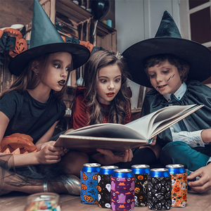 <span class=keywords><strong>Enfriador</strong></span> de latas de Halloween para sublimación de 12oz, calabazas, gatos, arañas, Calaveras, latas de Halloween, <span class=keywords><strong>enfriador</strong></span> S, manga de cerveza de 330ml - Product Image 6