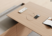 Mobilier de bureau Bureau de direction Table de bureau en bois Bureau de direction en forme de L de luxe