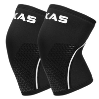 Protège-coudes et genouillères en néoprène antidérapant de 7 mm, compression personnalisable pour les squats, les soulevés de terre, la musculation, la gym et l'entraînement physique
