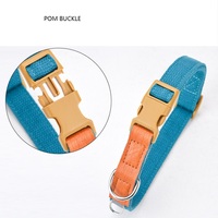 Collier de chien de créateur réglable avec logo imprimé PU personnalisé accessoires pour chiens de compagnie en gros avec boucle POM