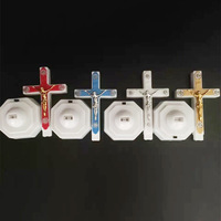 Lampe LED électronique en forme de petite croix, jésus Christ, pour une décoration de la maison, veilleuse, scintillante, objets sacré, 1 pièce