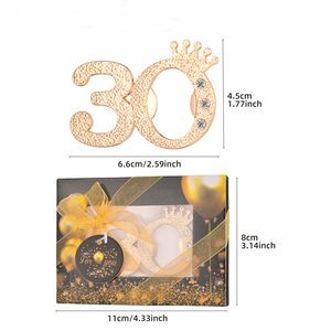 <span class=keywords><strong>30</strong></span> apribottiglie per 30th Birthday Party Favors 30th Anniversary Party Return Gifts/Gold and Black Theme Party Decoration - Product Image 3