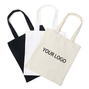 New Customized Logo Fabric Shopping Bag Organic Cotton <b>Canvas</b> <b>Handbag</b> Blank Shopping Bag - Product Image 5