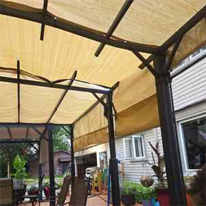 Màu be hình chữ nhật <span class=keywords><strong>Sun</strong></span> <span class=keywords><strong>Shade</strong></span> buồm tán UV khối UPF50 nước thấm Heavy Duty mái hiên cho Patio vườn sân sau sân dệt HDPE - Product Image 5