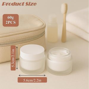 50g PET Cream Bottle Plastic Jars for Cosmetic Use with <b>Sticker</b> Outside - Product Image 2
