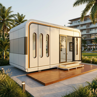 Maisonnette mobile portable à installation rapide, type Apple Cabin, appartement préfabriqué de luxe en conteneur, hôtel modulaire avec cuisine