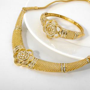 Ensemble de bijoux Zeadear en zircone, bijoux de Dubaï pour femmes - Product Image 5