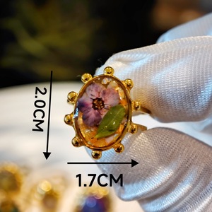 Anello da donna alla moda Vintage fiore secco regolabile oro acciaio inossidabile anello da donna placcato oro <span class=keywords><strong>gioielli</strong></span> regalo quotidiano per <span class=keywords><strong>ragazza</strong></span> - Product Image 1
