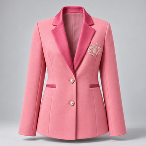 OEM/ODM Personnalisé pour les sororités | ALPHA |   Vêtement unisexe coupe ajustée, simple boutonnage, haute qualité, léger, polyester/spandex, rose, antistatique - Product Image 2