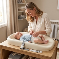 Tapis à langer antidérapant en EVA, imperméable et lavable, avec ceinture de sécurité, tapis de puériculture doux pour commode, du nouveau-né au bambin