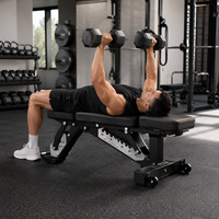 Banc de musculation réglable de qualité commerciale, capacité 1500 lb, robuste, avec coussin en 3 parties, pour salle de sport