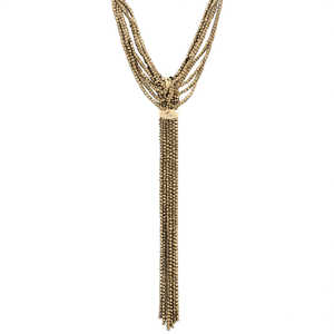 สร้อยคอแฟชั่นประดับลูกปัด สแตนเลสสตีล 316L ชุบทอง PVD ดีไซน์พู่ยาว ทนทาน เป็นมิตรต่อสิ่งแวดล้อม - Product Image 2