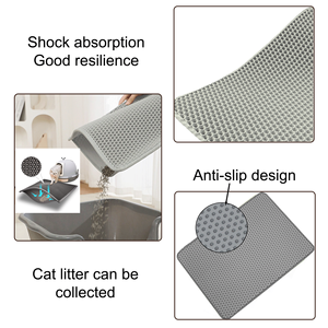 Tapis de litière pour chat en mousse EVA double couche de taille XL Tapis imperméables pour animaux de compagnie pour chiens chats Tapis à gratter écologiques lavables à la main - Product Image 5