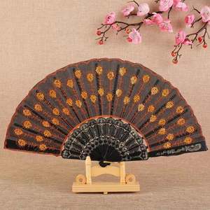 Abanico de Mano Negro, Abanico Plegable de Plástico con Logotipo Personalizado Impreso - Product Image 5