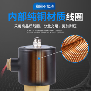 Vanne solénoïde à vapeur en cuivre NGS DN50 AC 220V normalement fermée, type pilote, vanne de régulation - Product Image 3