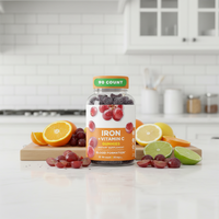 Gummies de Vitamine C et Fer Naturels à Haute Concentration, Complément Alimentaire à Croquer, Améliore l'Immunité et Fournit de l'Énergie, Vente en Gros OEM/ODM