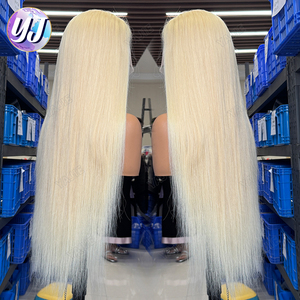 Perruques en cheveux humains 15A originales vietnamiennes, lisses <span class=keywords><strong>613</strong></span>, sans colle, avec dentelle transparente 13x4 13x6, cuticules alignées, vente en gros - Product Image 4