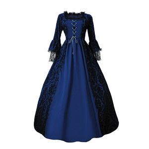 Robe de Cour pour Femmes Grande Taille avec Bordure en Dentelle, Jupe Ample, Style Médiéval Renaissance, Tailles S à 5XL - Product Image 5