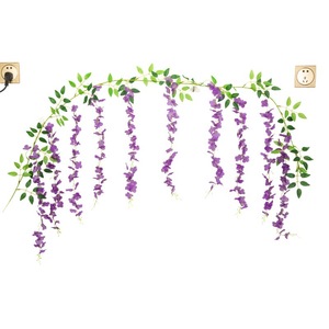 Guirnaldas de Glicinia Artificiales, Flores Decorativas para Techo, Flores de Plástico para Colgar en la Pared, 6 pies, Multicolor - Product Image 4