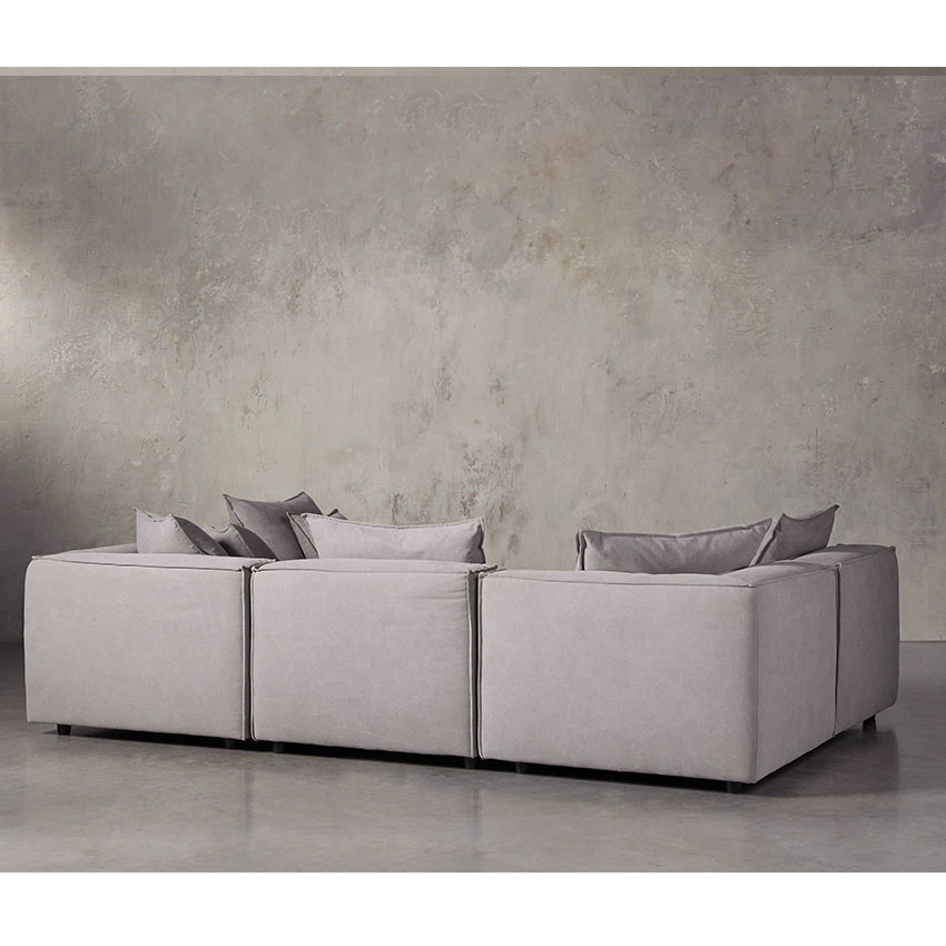 Hot sale 6 piece customize thick cushion living room home sectional sofa set