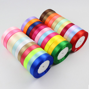 Pita Grosgrain polos ramah lingkungan wajah tunggal Satin rol hadiah Hari Valentine kartu undangan pita rambut bunga - Product Image 1