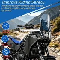 Accessoires de moto pour YAMAHA TENERE700S XTZ700 TENERE700 2025 2026 Pare-brise surélevé de 30 mm Coupe-vent Résistant aux chocs