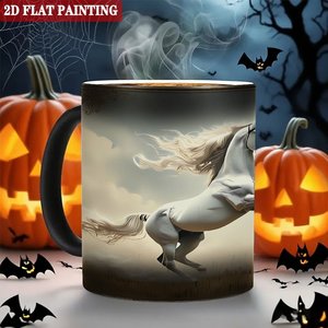 Interactive Hot Drink Color Changing Mug Frosted Black 11oz <b>Ceramic</b> Heat Sensitive Magic <b>Cup</b> - Product Image 6