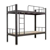 Lit superposé en métal au design moderne, taille Queen, avec échelle, pour chambre double ou appartement, prix usine disponible