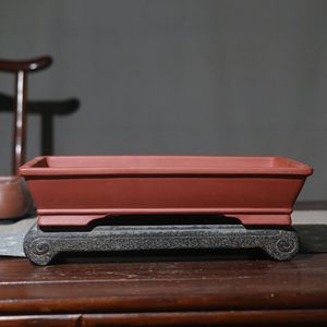 Diseño clásico Púrpura Arcilla Bonsai Lavabo Cuadrado y <span class=keywords><strong>Rectangular</strong></span> Mesa poco profunda Kit de plantas en <span class=keywords><strong>maceta</strong></span> con <span class=keywords><strong>maceta</strong></span> de arena - Product Image 4