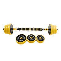Ensemble d'haltères réglables en caoutchouc cimenté de haute qualité en gros, 10-40 kg, écologique pour l'entraînement à domicile, la remise en forme, la musculation