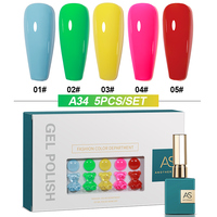 Vernis à Ongles 5 Couleurs Rose Nude UV Soak Gel Vernis Style Français Lampe LED Gelée Vernis à Ongles Gel Transparent pour Nail Art