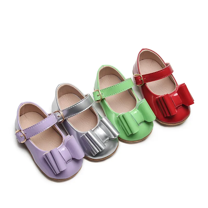 Fashion New Soft Sole Infant Toddler Wedding Holiday Party Mary Jane Shoes Leather Dress Shoes Baby Girl Princess Shoes