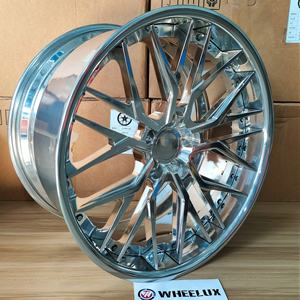 Juego de 2 Ruedas Forjadas de 18 19 20 21 22 Pulgadas, 5x120, 66.9 mm de Diámetro, Totalmente Pulimentadas, Plateadas, para <span class=keywords><strong>Corvette</strong></span> C8 C7 <span class=keywords><strong>ZR1</strong></span> Z06 C6 C5 - Product Image 3