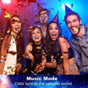 24V-16D-10M*2 5050 <b>RGB</b> Music Sync Built-in Copper IP20 Home Club Bar Decor Smart LED Strip Lights 24-Key Remote <b>Control</b> - Product Image 3