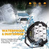 Phares à trois faces HYNBYZJ pour camions, 3 pouces, 5 pouces, 7 pouces, 120W, éclairage de travail LED pour voiture, 4300K, 6500K, spot, conduite, brouillard, tout-terrain, SUV