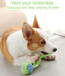 Jouet en corde tricotée résistante pour chien, jouet interactif à mâcher pour animaux de compagnie, corde en coton pour l'entraînement extérieur des chiens - Product Image 4
