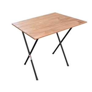 MESA PLEGABLE DE METAL Y MADERA DE 80X60 CM - Product Image 1