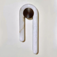 Lampe murale LED longue en albâtre espagnol en forme de U, style italien, pour villa de luxe, hôtel, chambre modèle, salon, chambre à coucher, bureau