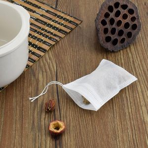 ถุงตาข่ายแบบมีเชือกผูก 100 แพ็ค, ถุงทำอาหารแบบใช้แล้วทิ้งขนาด 4 x 5.9 นิ้ว, สำหรับกรองชาและกาแฟ, จัดเก็บเครื่องเทศ - Product Image 4