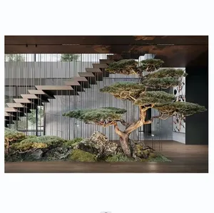 定制3m高的大型室内室外树人造柏树松树盆景树，用于花园和景观装饰