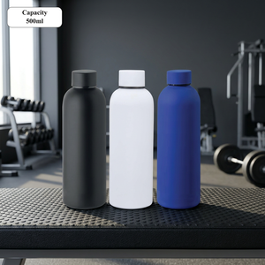 500ml Stainless Steel Vacuum Tumbler Insulated <b>Water</b> <b>Bottle</b> with Lid Custom Logo Print 12-24 Hours Heat Preservation for Travel - Product Image 4