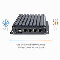Mini PC Industrial con 4 Puertos LAN 2.5G POE N100 N305, 5 COM, 8 GPIO, DDR5, Router, Firewall, Gateway, SIM 4G, Amplio Rango de Temperatura, X86
