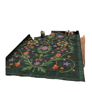 Tapis fin classique en polyester, résistant aux taches, à poils moyens, avec envers antidérapant, lavable en machine, pour la maison et le salon, Chine - Product Image 4