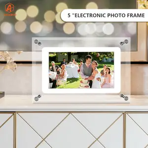 4 5 7 10.1 Inch Crystal Advertising Player Transparent Acrylic Motion Video Digital Photo Frame