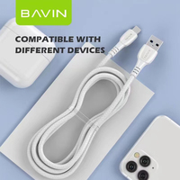 BAVIN Cable de Datos de Carga Rápida para Teléfono Móvil CB221 de 18W y 2.4A con Micro USB y Tipo C, Precio de Fábrica al Por Mayor y Personalizado