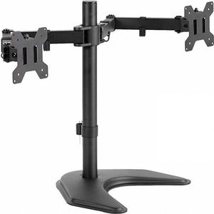 ขาตั้งจอคู่แบบ Heavy-Duty สำหรับจอ LCD LED ขนาด 13-27 นิ้ว พร้อมตัวหนีบแบบกลไกที่ทนทานและขาตั้งแบบตั้งโต๊ะสำหรับจอ LCD 2 จอ - Product Image 1