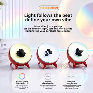 Visualiseur de cadeaux de Noël : Haut-parleur à <span class=keywords><strong>ferrofluide</strong></span> dansant avec rythme musical, lampe à liquide magnétique, ornement de table, cadeau - Product Image 3