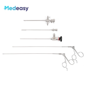 Set Endoscopio Rigido per Artroscopia ed ENT Veterinario 0/30 Gradi 2,7mmX175mm con Canale Operativo, Camicia e Pinza per Endoscopia - Product Image 2